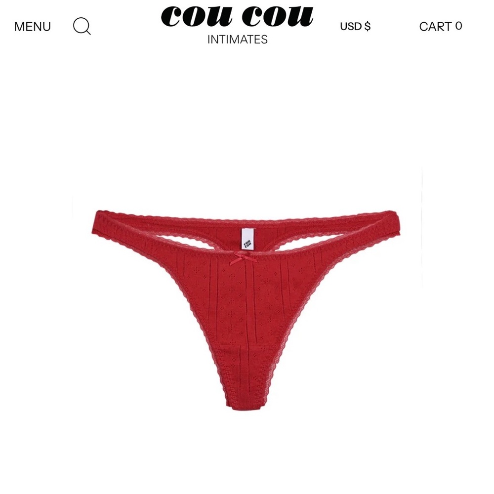 Cou Cou “The Thong” red size M